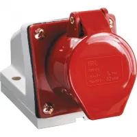 PCE Розетка кабельная 32А/400V/3P+N+E/IP44 GRIP, черная, безвинтовое подключение 2253-6ttx