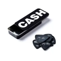 Dunlop jcpt04h johnny cash bold pick tin sale  сувенирный набор медиаторов в пенале, жесткие, 6 шт.