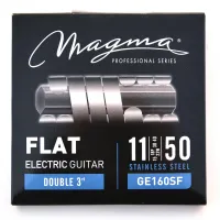 Magma Strings GE160SF - Струны с плоской обмоткой для электрогитары (две 3-х струны) 11-50, Серия: Flat, Калибр: 11-15-18/22-30-40-50.