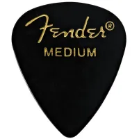 FENDER 351 SHAPE PICKS 1 GROSS BLACK MEDIUM медиатор, цвет чёрный (упакованы по 144 шт)