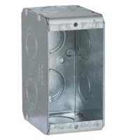 ETC 1 Gang Flush Mounted Back Box Монтажная коробка для установки заподлицо со стеной модуля HERITAGE или INSPIRE, типоразмер 1 gang. Cтандарт RACO 690, глубина 64 мм. (2,5"), ширина - 51 мм., высота - 95 мм.