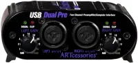 ART USB DualPre Project Series - Двухканальный предусилитель c USB 1.1 интерфейсом, LED индикаторы Signal/Clip, 2 Combo XLR/1/4" TRS микр. входа, усиления до 48 дБ, 2x 1/4" TRS выхода для мониторинга, стерео выход 1/8" TRS mini для наушников, питание USB/