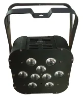 HIGHENDLED YHBL-001T-3W-9 Световой прибор PAR64, 9 x 3Вт 3-в-1 LED's, литиевый аккум. на 6ч работы