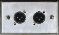 WP01XLR, Стенная коммутационная панель 2xlr male 3 pin PROAUDIO WP01XLR