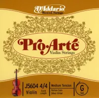 J5604-4/4M-B10 Pro-Arte Отельная струна G/Соль для скрипки размером 4/4, ср. натяж, 10шт, D'Addario