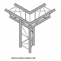 Dura Truss DT 23-С33LD Узел стыковочный 3-х лучевой, 90гр, алюминиевый, сечение 220х220мм