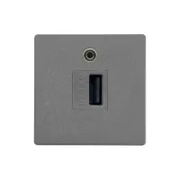 ABL 2T0210UA- Сдвоенный модуль подключения IMP с разъемами 1xUSB 3.0, тип А и 1x проходной miniJack 3,5 мм, серый