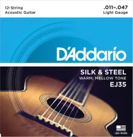 D"ADDARIO EJ35 SET FOLK SILK and STEEL 12STR