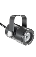 DTS MINIFOCUS CT, MEDIUM lens, IP65, Grey Glitter Компактный светодиодный прожектор на лире, 1 x White LED, 441 Lum, угол 25‘,управление через контроллер Z1 (15 приборов), Z8 (до 96-ти приборов), DMX 512, 62*59*60 mm, 0.26 kg