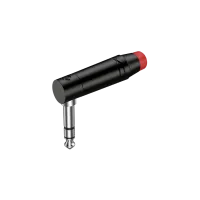 ROXTONE RJ3RPP-RD-BN Разъем, 6,3mm stereo Male Jack(угловой). цвет: черный, покрытие контактов: Никель. Максимальные размер кабеля: 7мм.