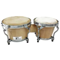 AP Percussion CX-D120B-NL Бонго 6,5"*7,5", корпус махагон, мембрана кожа, обод 2мм, лаги 7 мм, фурнитура хром, цвет натуральный