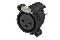 Neutrik NC3FAV Разъем XLR панельный, 3 конт., гнездо, вертик., в ПП, тип-A, без заземления