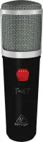 BEHRINGER T-47 Ламповый студийный конденсаторный микрофон (кардиоида) в комплекте с эласт. подвесом, блоком питания, кабелем (10 м), ветрозащитой и транспортным кейсом