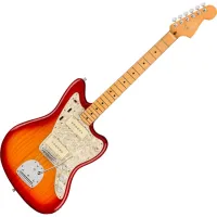 FENDER American Ultra Jazzmaster®, Maple Fingerboard, Plasma Red Burst электрогитара, цвет красный в комплекте кейс