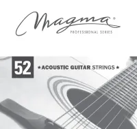 Magma Strings GA052PB - Струна одиночная для акустической гитары 52, Серия: Phosphor Bronze, Калибр: 52, Обмотка: фосфористая бронза.