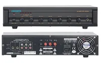 DSPPA MP-1000P Микшер-усилитель 350 Вт\100В, 3 микр., 2 Aux входа, 1  Aux вых., питание 220В. Габаритные размеры 483х88х345 мм. Масса 14 кг