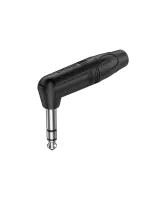 ROXTONE RJ3RP-BN Разъем, 6,3mm stereo Male Jack(угловой), с резиновым держателем под кабель. Цвет: черный