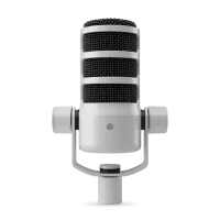 Rode podmic usb w универсальный вещательный микрофон с динамическим капсюлем, подключение xlr и usb-c, совместим с windows, mac, android и ios устройствами, металлический корпус, цвет белый
