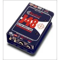 Radial j48(mk2)  активный директ-бокс (48v phantom) с трансформатором jensen, вход trs, выход xlr