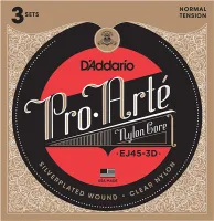 EJ45-3D Pro-Arte Струны для классической гитары, нейлон, Normal, 3 комплекта, D'Addario