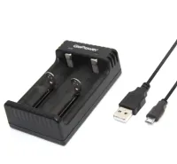 00-00015360 LiCharger 4 Зарядное устройство для аккумуляторов Ni-MH/Ni-Cd/Li-ion, 2 слота, GoPower