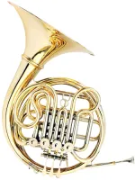 French horn F/Bb Artemis RFH-5021 - Профессиональная двойная валторна со съемным раструбом и механическими тягами. Корпус и раструб из лакированной латуни