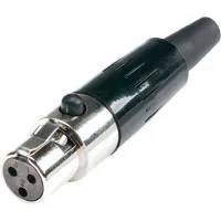 New Tide 92M-502(3P) goid-S Разъем mini XLR 3-контактный , кабельный, гнездо,