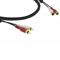 Кабель kramer c-2ram/2ram-15, 2 rca на 2 rca (вилка - вилка), 4.6м.