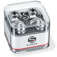 SCHALLER 14010301 SECURITY LOCK (S-LOCKS) SC (Satin Chrome) - комплект высококачественных металлических стреплоков для гитарных ремней новой серии S-LOCKS. Отделка: матовый хром