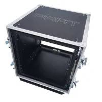 ИМЛАЙТ RCC9-550-10U-AS-GR Рэковый кейс 10U, глубина 550мм, DIN рейка с 2-х сторон на раме АНТИ-ШОК, ламинированная фанера 9мм, с колесами d100мм, 2-а колеса с тормозом. GR-гравировка логотипа по согласованному чертежу.
