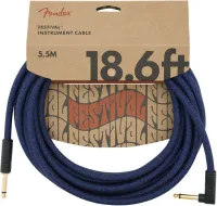 FENDER 18.6' ANG CABLE, BLUE DREAM инструментальный кабель, цвет синий, 18.6' (5,7 м)