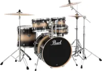 Drum and hardware set Pearl Export EXL725SP/C255 - Ударная установка в составе: большой барабан 22x18, малый барабан 14x5.5, томы 12x8 и 10x7, напольный том 16x16 без подвесов и стоек. Цвет #255 ночные тени