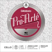 J5902-4/4M Pro-Arte Отдельная струна D/Ре для виолончели размером 4/4, среднее натяжение, D'Addario