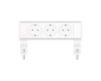 ABL 2A210300- Настольная розеточная станция серии Flexi с 3 розетками, белая с серебристым