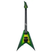 Solar guitars v1.6frlb  электрогитара, hh, floyd rose, цвет зеленый берст, чехол в комплекте