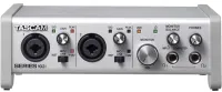 Tascam SERIES 102i - USB аудио интерфейс, 24 бит/192 кГц, 20-40000 Гц, THD 0,0016%, S/N 109 дБ, EIN 129 дБ, 2x XLR/1/4" TRS combo микр. входа, 2x1/4" TRS лин. выхода, 2x1/4" TRS стерео выхода на наушники, S/MUX вход, MIDI вход/выход, USB 2.0, Win/MacOSX/i