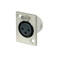 Neutrik NC3FP-1 Разъем XLR панельный, 3 контакта, гнездо, тип-P