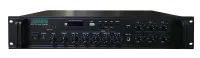 DSPPA MP-310U Комбинированный микшер-усилитель, 6 зон c регулировкой  уровня выходного сигнала, 120 Вт/100В,  4 микр, 3 лин входа, 1 Aux вых. Цифровой AM\FM тюнер, MP3 плеер, bluetooth, вход USB для FLACH памяти. Питание 220В. Размеры 483х88х338. Масса 14