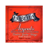 La Bella SH Argento струны для классической гитары. Профессиональные нейлоновые струны с посеребрённой обмоткой ручной работы. Сильное натяжение