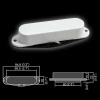 BS-02Middle-WH Звукосниматель магнитный, сингл, средний, белый, Belcat
