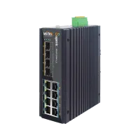SP5012FM-L2, промышленный управлямый L2, PoE, 8GE+4SFP 10Gb