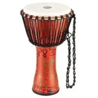 Meinl padj1-m-f  джембе 10" с веревочной настройкой travel series, синт мембрана, pharao's script