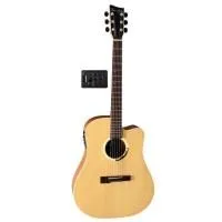 VGS GB-12 CE Grand Bayou Natural Satin гитара  электроакустич. с вырезом, топ массив кедра, Fishman