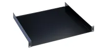 KandM 28481-070-55 Полка для рэковой стойки, высота 1 юнит, глубина 380 мм, сталь, чёрный