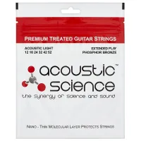 ACOUSTIC SCIENCE 12 16 24 32 42 52 PHOSPHOR BRONZE Набор 6 струн для гитары Акустик, опт 5 наб