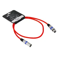 INVOTONE ACM1102 R - микрофонный кабель, XLR(папа) <-> XLR(мама),  длина 2 м (красный)