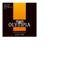Olympia AGS 580 Acoustic 80/20 Bronze струны для акустических гитар, 6 струн, натяжение Light, калибры струн .012, .016, .024w, .032w, .042w, .053w