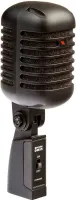 PROEL EIKON DM55V2BK - вокальный динамический микрофон в "ретро" дизайне, диаграмма направленности: кардиоида, частотный диапазон: 50 - 15 000 Гц, чувствительность: -53дБ, макс spl: 135, соотношение сигнал/шум: 74дБ, сопротивление: 600 Ом, разъем: 3pin XL
