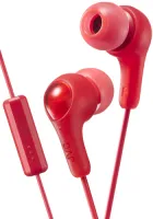 Headphones with mic JVC HA-FX7M-R - Telephone headset for iPhone, iPad and Android with in-ear headphones with 9 mm driver with a convenient wired remote control. Red color.