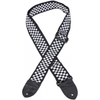 FENDER 2' NYLON CHECKER BOARD STRAP BLACK/WHITE - Ремень